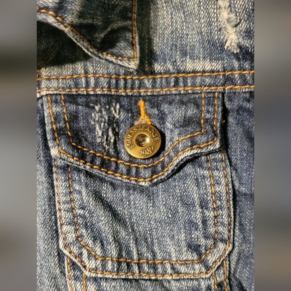 Girls GUESS Denim Jean Jacket, Size 10/12 - Picture 6 of 6